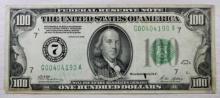 1928 $100 Federal Reserve Note, "REDEEMABLE IN GOLD"