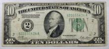 1928A $10 Federal Reserve Note, "REDEEMABLE IN GOLD"