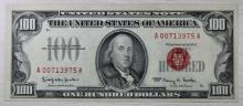 1966 United States $100 Bill, Red Seal
