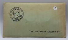 1980 Susan B Anthony Dollar Souvenir Set, sealed