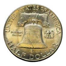 1948-D Franklin Half Dollar Coin, 90% Silver
