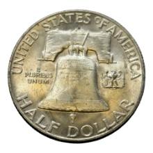 1949-D Franklin Half Dollar Coin, 90% Silver