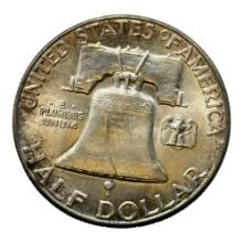 1952 Franklin Half Dollar Coin, 90% Silver