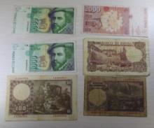 6- Vintage Foreign Banknotes, sells times the money