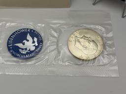 1973-S Eisenhower 40% Silver Dollar Coin, Uncirculated, Original Packaging
