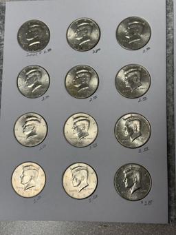 Half Dollar book w/ 25 misc Half Dollars included