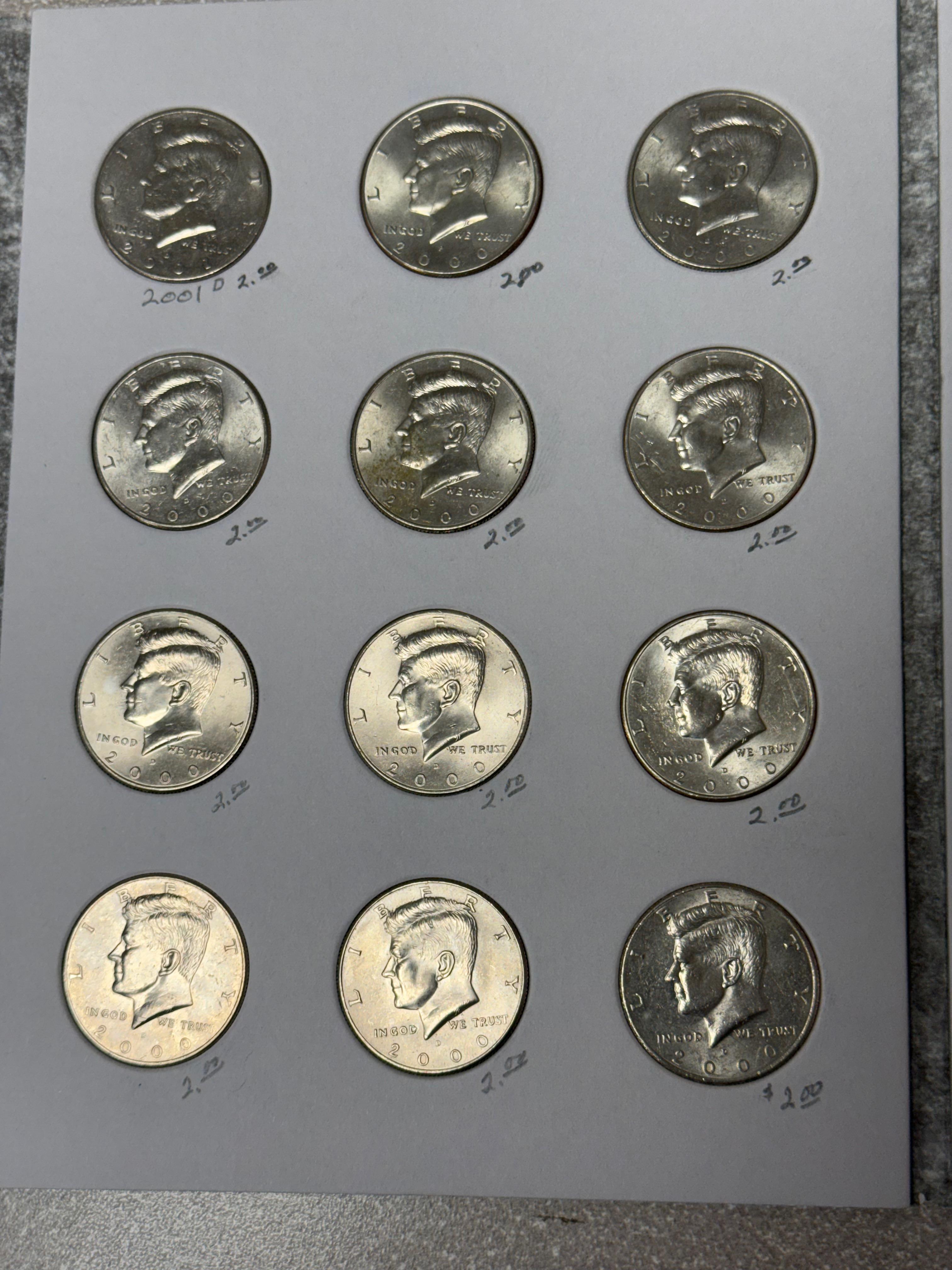Half Dollar book w/ 25 misc Half Dollars included