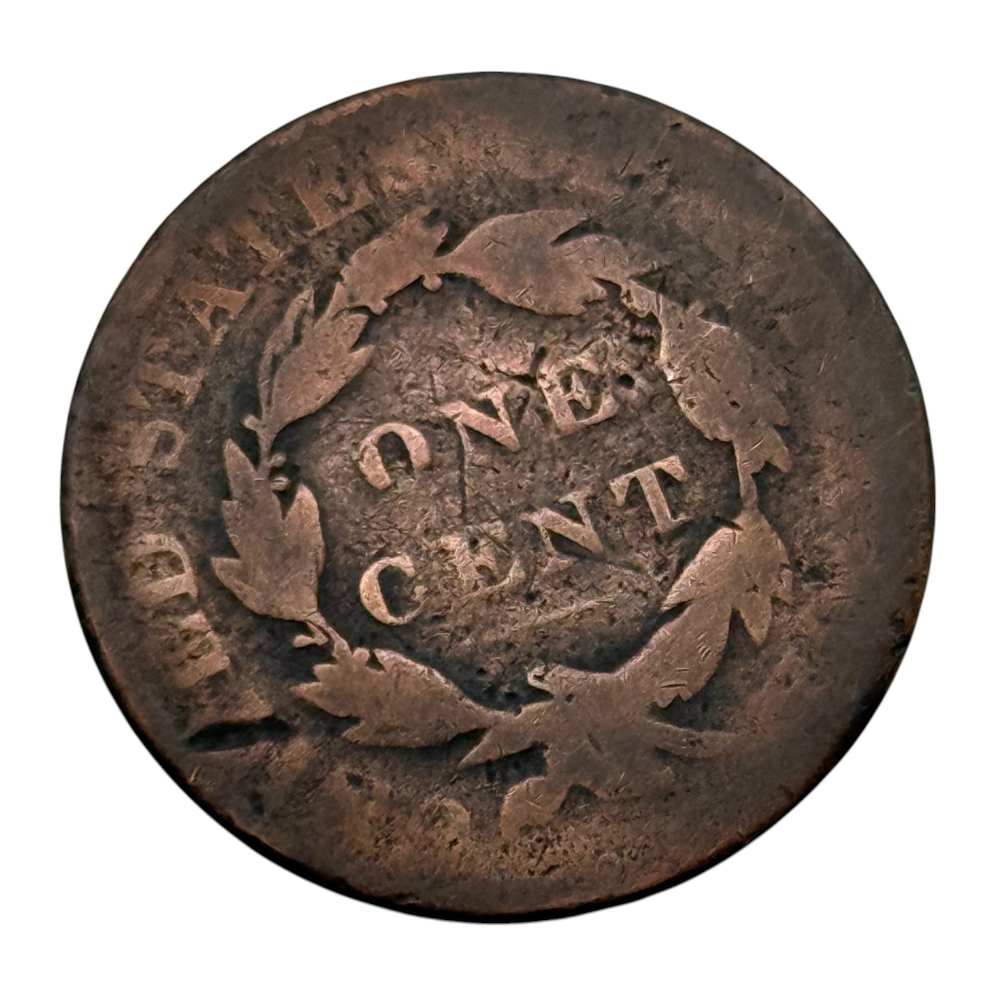 KEY DATE 1823 US Large Cent Coin, Liberty Head