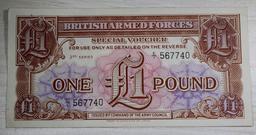 British Armed Forces One Pound Special Voucher, 3rd Series