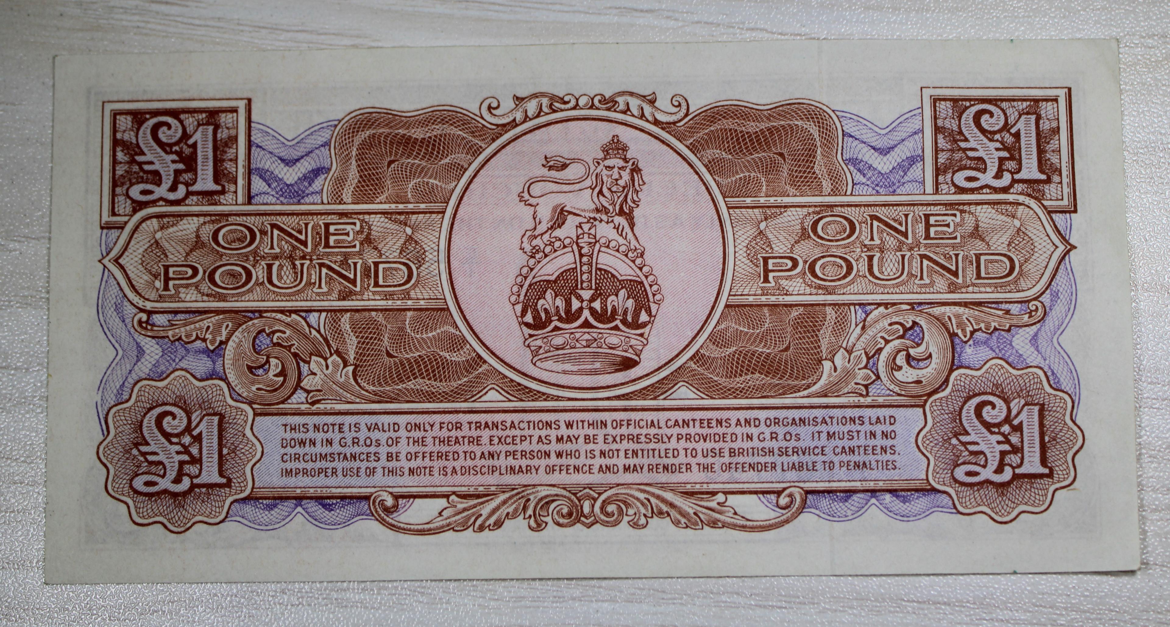 British Armed Forces One Pound Special Voucher, 3rd Series