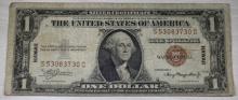 1935 A Brown Seal Hawaii Overprint $1 Silver Certificate