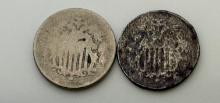2- US Shield Nickels