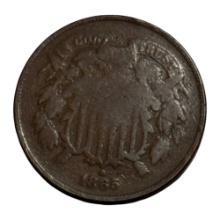 1865 United States 2-Cent Coin, Copper