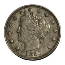1883 Liberty Head Nickel, United States Coin, First Year of Series