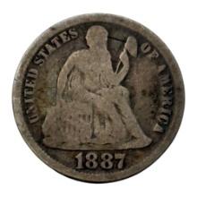 1887 Seated Liberty Dime