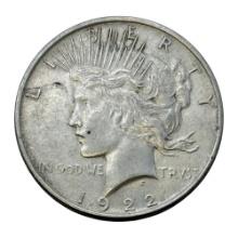 1922 Peace Dollar Silver Coin, 90% silver