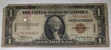 1935 A Brown Seal Hawaii Overprint $1 Silver Certificate