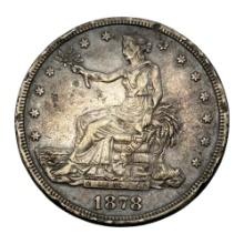 1878-S US Trade Dollar Coin, 420 Grains, 90% Silver