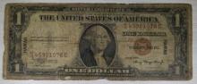 1935 A Brown Seal Hawaii Overprint $1 Silver Certificate