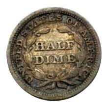 1855 Seated Liberty Half Dime