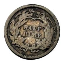 1861 United States Seated Liberty Half Dime Coin