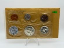 1962 United States Mint Coin Set, with Franklin Half Dollar and more
