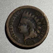 1863 Indian Head Cent, United States Coin, Copper-Nickel, Civil War Era