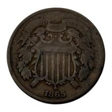 1865 U.S. Two-Cent Coin