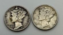 1941 & 1943 Mercury Dimes, 90% Silver, SELLS TIMES THE MONEY