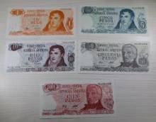 Argentine Peso Banknotes - 1, 5, 10, 50, 100 Pesos, SELLS TIMES THE MONEY