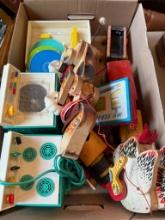 Toy Lot - Fisher Price, Suzie Homemaker, Pull Toys, Record Player