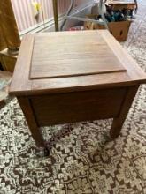 Lift Top Stool storage 17" tall on casters