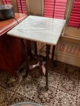 Marble Top Plant Stand 28" tall