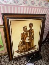 Framed Victorian Painting 32" x 39"
