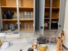 Glassware and Dishes including Cupboard Clean out