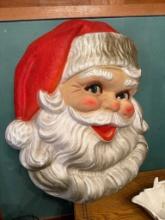 Vintage Styrofoam Santa Face 24" Tall