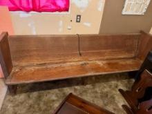 Solid Wood Church Pew, 8 ft Length, Traditional Design