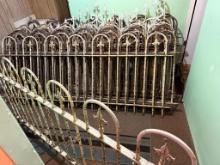 Heavy Cast Iron Fence each 95" long 14 fence sections, 2 end caps approx. 6 ft SELLS TIMES THE MONEY