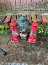 3 Lantern including an older Coleman