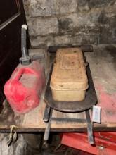 Metal decor, Sleigh, Small Tool Box, 1 Gallon Gas Can
