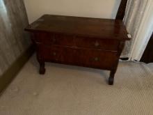 Antique Chest of Drawers 2 Drawers - dovetailed, 40" L x 26" Tall