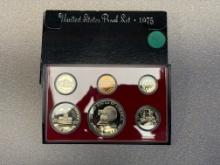 1975 United States Mint Proof Set, 6 Coins, Bicentennial Features