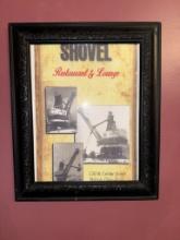 Framed Poster of Shovel Restaurant & Lounge with Black Frame