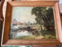 Water Mill Scene 29" x 23"