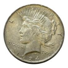 1924 Peace Silver Dollar, 90% silver