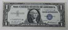 1957 Series One Dollar Silver Certificate, Blue Seal Star Note