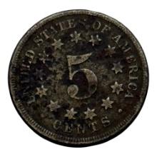 1867 Shield Nickel, 5 Cent Coin, United States