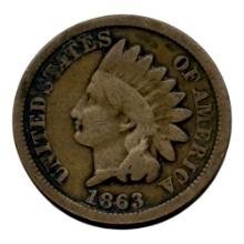 1863 United States Indian Head Cent, Bronze
