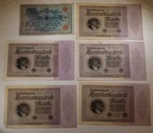 6- Early German Banknotes, sells times the money