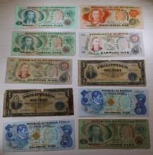 10- Vintage Philippine "Victory" Banknotes, Central Bank of the Philippines, sells times the money